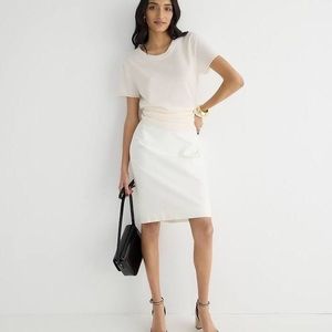 White J Crew No. 2 Pencil® skirt in bi-stretch cotton
